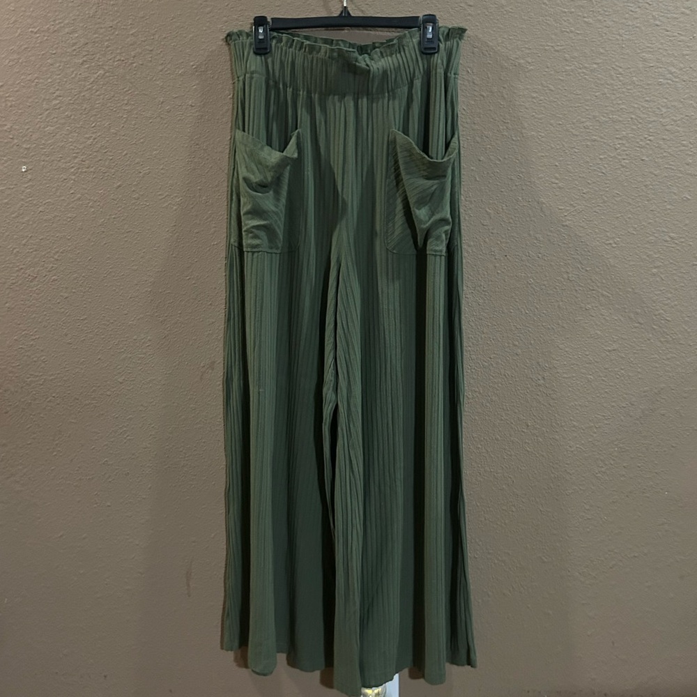 Olive Wide-Leg Pocket Pants - Women Free People Movement